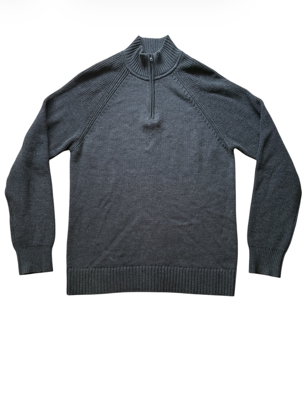 Kit and Ace Men's Gray Quarter-Zip Merino Wool Sweater Size Medium